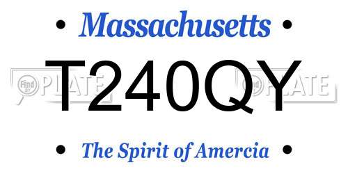 T240QY Massachusetts License Plate