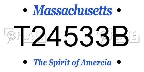 T24533B Massachusetts License Plate