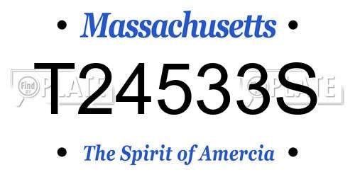 T24533S Massachusetts License Plate