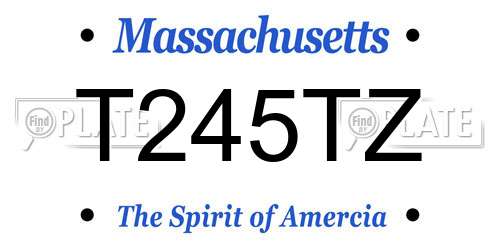 T245TZ Massachusetts License Plate