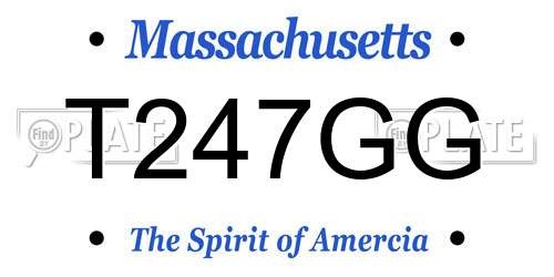 T247GG Massachusetts License Plate