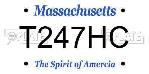 T247HC Massachusetts License Plate