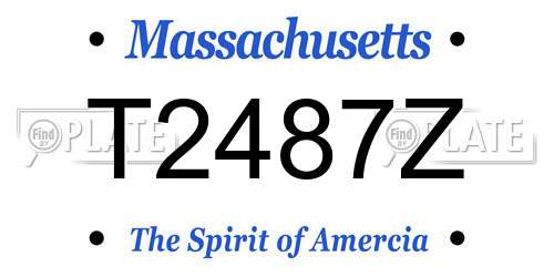 T2487Z Massachusetts License Plate