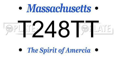 T248TT Massachusetts License Plate