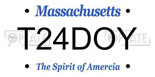 T24DOY Massachusetts License Plate