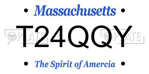 T24QQY Massachusetts License Plate