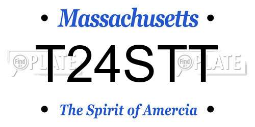 T24STT Massachusetts License Plate