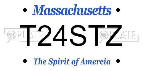 T24STZ Massachusetts License Plate