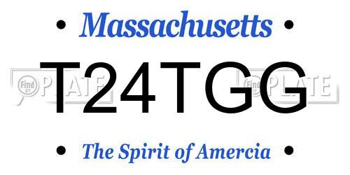 T24TGG Massachusetts License Plate