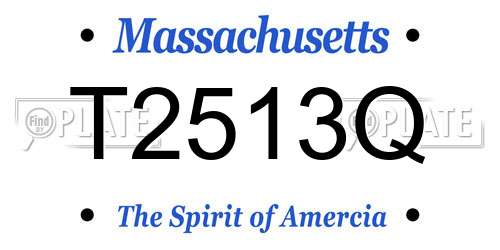 T2513Q Massachusetts License Plate