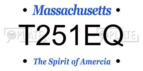 T251EQ Massachusetts License Plate