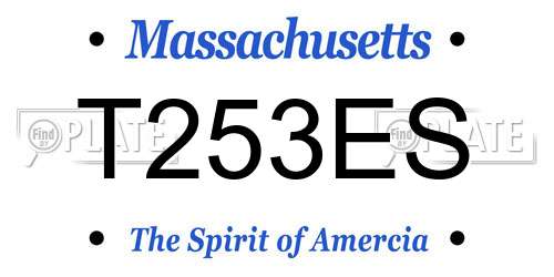 T253ES Massachusetts License Plate