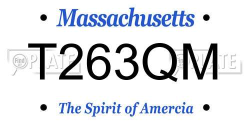 T263QM Massachusetts License Plate