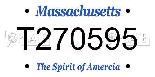 T270595 Massachusetts License Plate