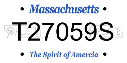 T27059S Massachusetts License Plate