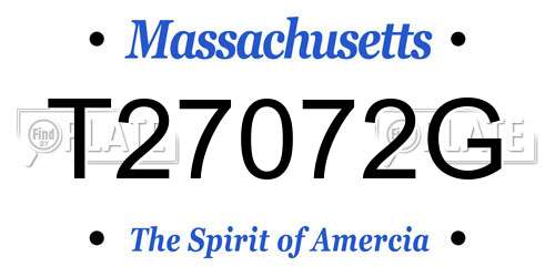 T27072G Massachusetts License Plate
