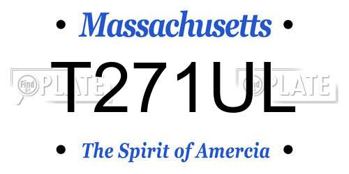 T271UL Massachusetts License Plate