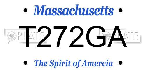 T272GA Massachusetts License Plate
