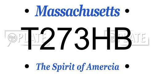 T273HB Massachusetts License Plate