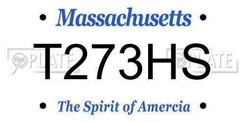 T273HS Massachusetts License Plate