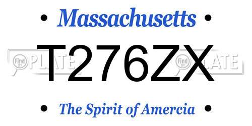 T276ZX Massachusetts License Plate