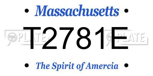 T2781E Massachusetts License Plate
