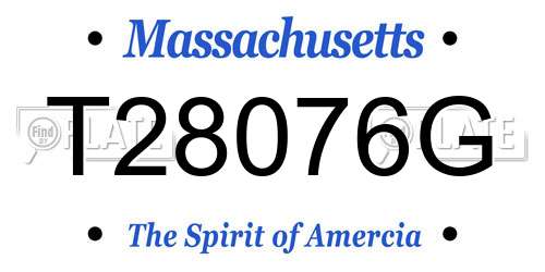 T28076G Massachusetts License Plate
