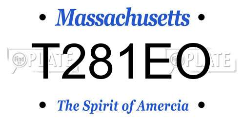 T281EO Massachusetts License Plate