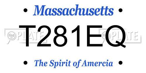 T281EQ Massachusetts License Plate