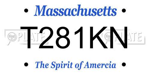 T281KN Massachusetts License Plate