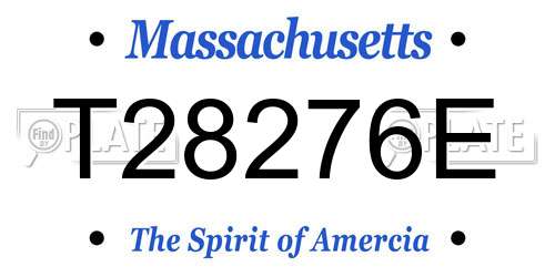 T28276E Massachusetts License Plate