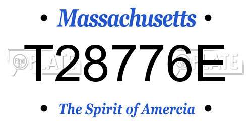 T28776E Massachusetts License Plate