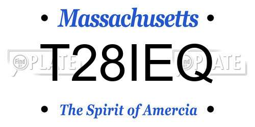 T28IEQ Massachusetts License Plate