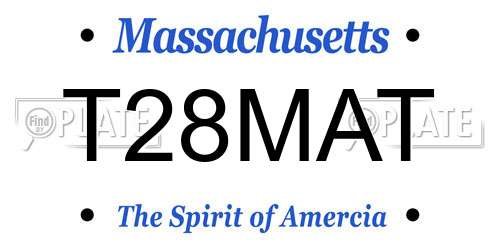 T28MAT Massachusetts License Plate