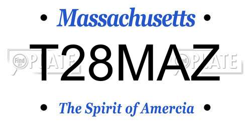 T28MAZ Massachusetts License Plate
