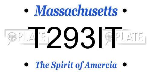 T293IT Massachusetts License Plate
