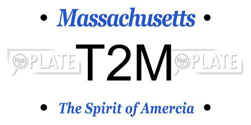 T2M Massachusetts License Plate