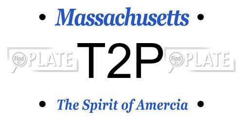 T2P Massachusetts License Plate