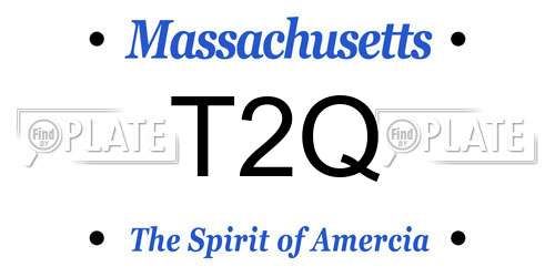 T2Q Massachusetts License Plate