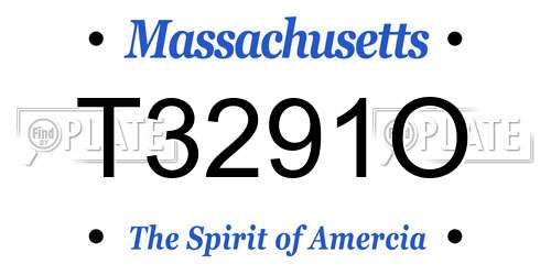 T3291O Massachusetts License Plate