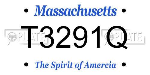 T3291Q Massachusetts License Plate