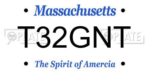 T32GNT Massachusetts License Plate