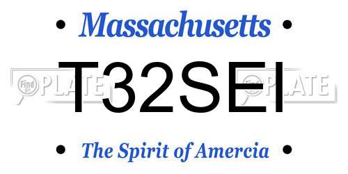 T32SEI Massachusetts License Plate