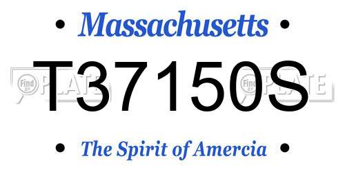 T37150S Massachusetts License Plate