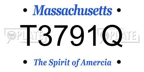 T3791Q Massachusetts License Plate