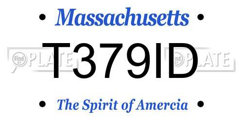 T379ID Massachusetts License Plate