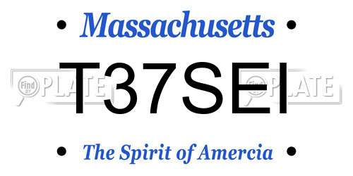 T37SEI Massachusetts License Plate