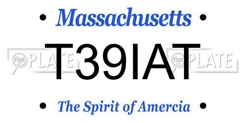 T39IAT Massachusetts License Plate