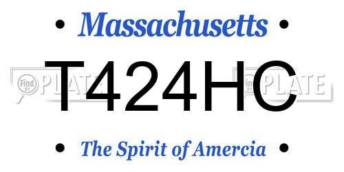 T424HC Massachusetts License Plate