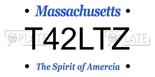 T42LTZ Massachusetts License Plate